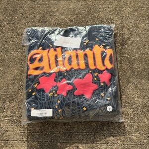 Atlanta Graphic Kids Tee - Navy with Orange & Pink Stars
